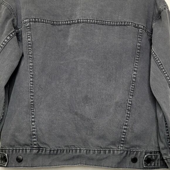 Free People Oversized Distressed Denim Trucker Jacket Size S/XS - Picture 8 of 12